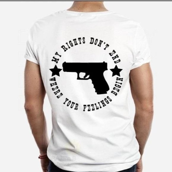 Whiskey Kiss Other - MY RIGHTS DON'T END WHERE YOUR FEELINGS BEGIN Handmade Graphic Tee